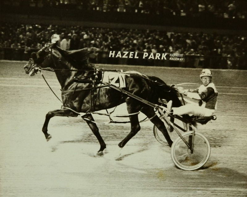 Hazel Park Raceway - Old Postcard (newer photo)
